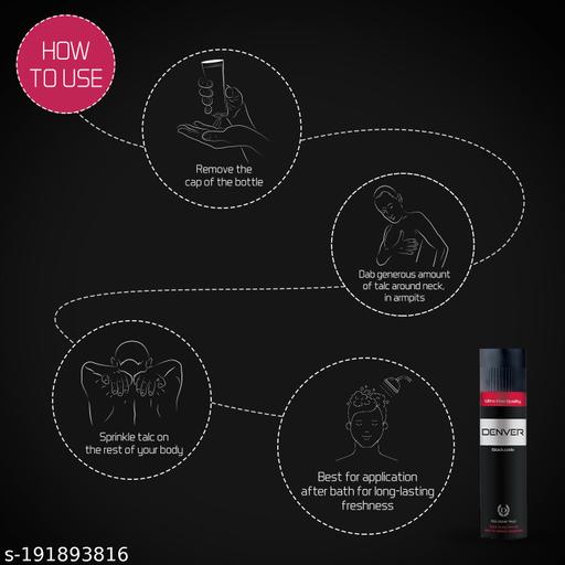 Black Code Premium Body Talc ( 300 g)   Talcum Powder - M Y V E L O R A