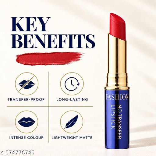 Fashion Colour Lip Super Stay | Non Transferable Lipstick Waterproof | Lipsticks For Women Waterproof | 12-Hour Stay | Matte Finish | Long-Lasting | Highly Pigmented | Pink Violet - M Y V E L O R A