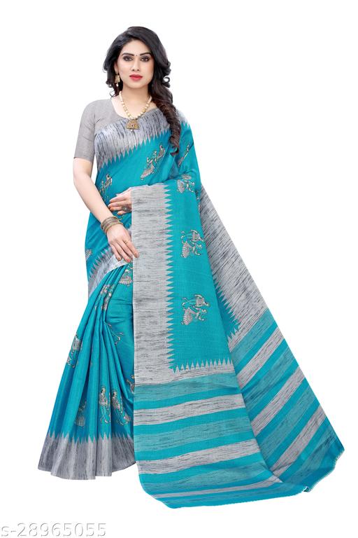Women's Printed Saree With Blouse Piece - M Y V E L O R A