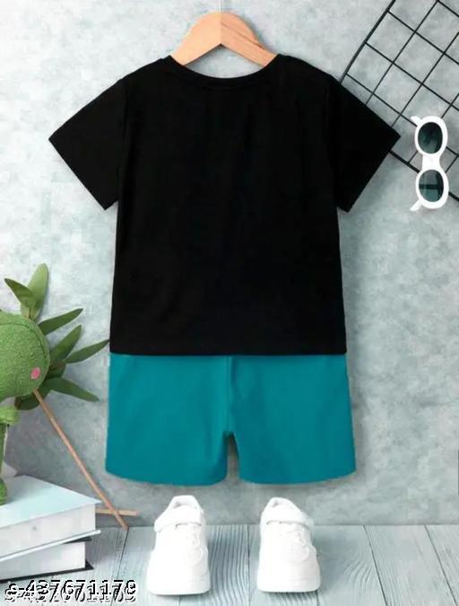 Teddy Attitude / kids cotton top & bottom sets/summer wear/baby boy dresses/kids wear,/Trending Shorts/Boy T-shirt. - M Y V E L O R A