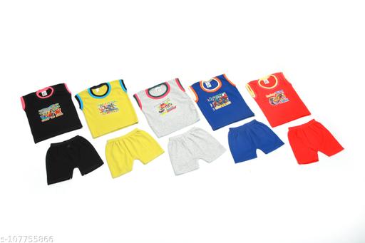 #Trending  #pack of 10 pes  baby boys  baby girls cotton  sleeveless top"Ultimate Comfort Combo: 5-Piece Multi-Color Cotton T-Shirt & Panties Set for Baby Boys & Girls!" - M Y V E L O R A