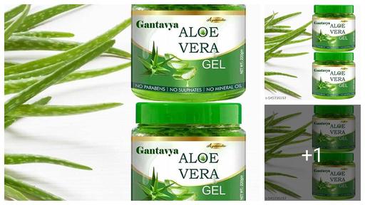 Gantavya Aloevera Face Beauty Gel - 220gm pack of 2, (aloe vera gel for hair)