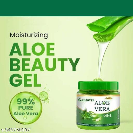 Gantavya Aloevera Face Beauty Gel - 220gm pack of 2, (aloe vera gel for hair) - Neezhofashion