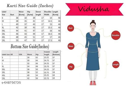 Vidusha Kurti Dupatta Set with Bottomwear For Women's - Neezhofashion