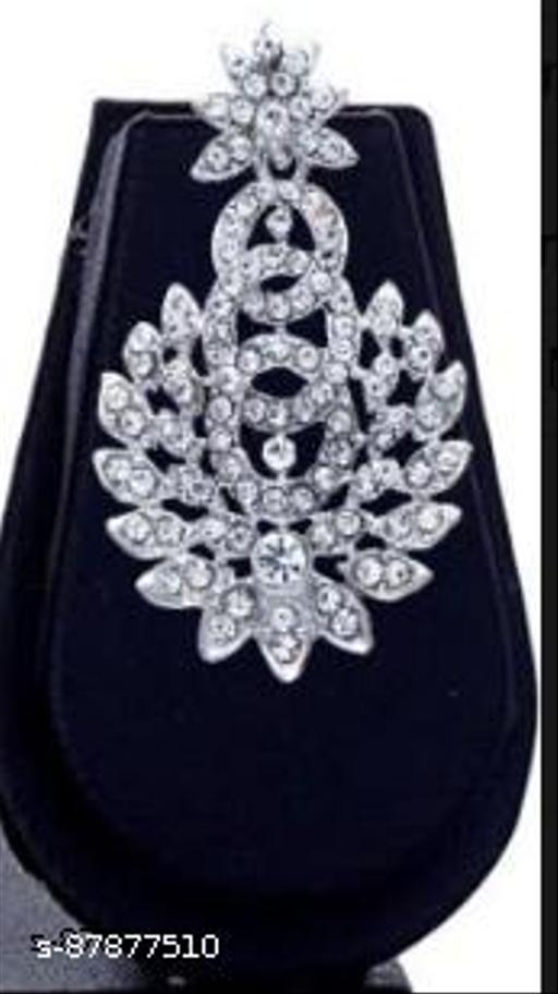 Sterling Rhodium Plated Jewellery Set With White Austrian Diamond  - Neezhofashion