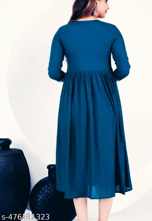 New Embroidery design kurti for women stylish and latest Breathable and Comfortable price 200-270/ sleeve 3/4 Sizes S-3XL - NJORA LUXURY FASHION