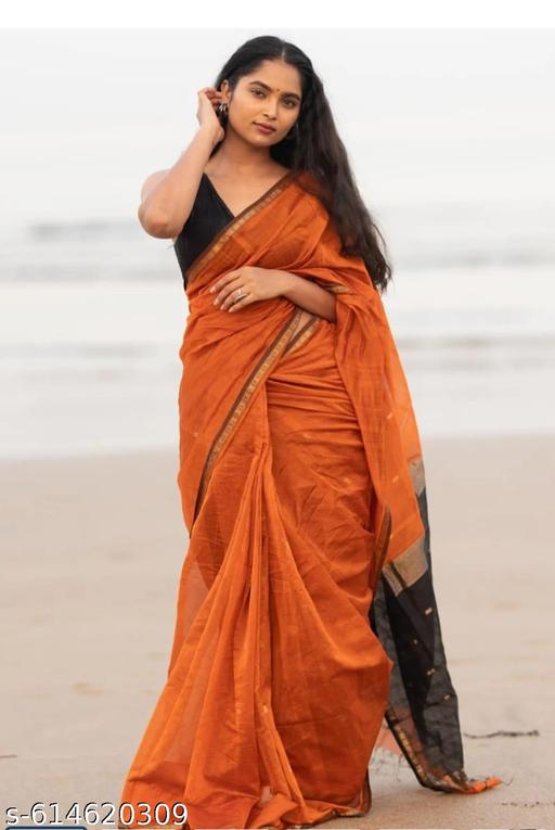 Fantabulous Cotton Silk Saree With Embellished Blouse Piece - NJORA LUXURY FASHION