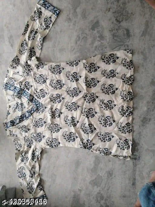 Women Printed Pure Cottan Short Kurta  - NJORA LUXURY FASHION