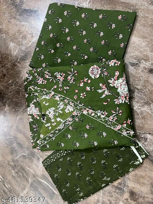 Stylish Cotton Embroidered Women & Girls Anarkali Kurta with Pant and Dupatta - NJORA LUXURY FASHION