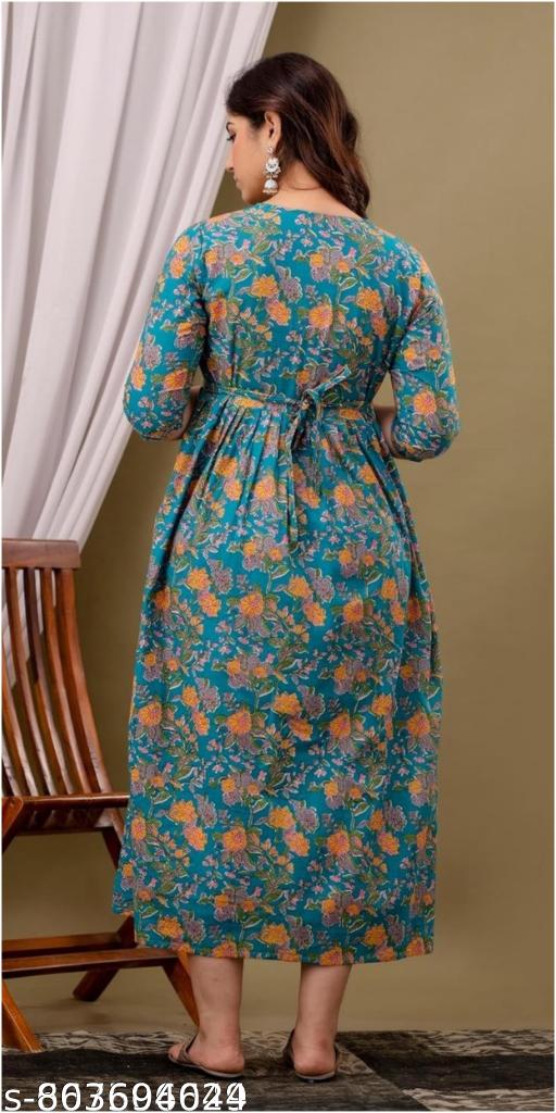 Maternity Gown with Dual Zippers for Feeding | Pregnancy Dress | Baby Shower Special Trendy Matinity / Lovely Matinity / Feeding Kurtis/Fashionable Maternity/Sensational Maternity/Metanityi / Metinity/Pregnancy Kurti / Feeding Zip Kurti / Women Feeding Zip Maternity Pack of 3 - NJORA LUXURY FASHION
