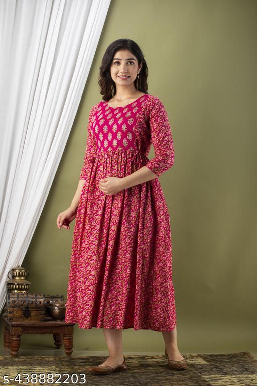 WOMAN`S PRINTED FASHIONS KURTI/GOWN  - NJORA LUXURY FASHION