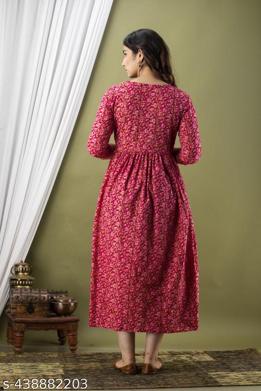 WOMAN`S PRINTED FASHIONS KURTI/GOWN  - NJORA LUXURY FASHION