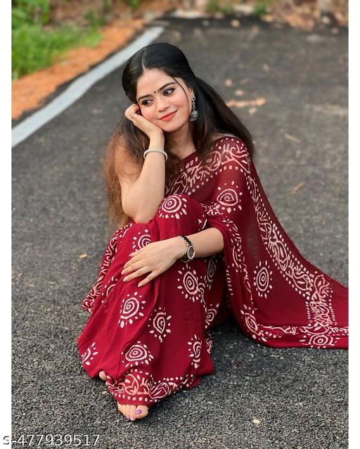Mul Cotton Hand Block Printed Saree - NJORA LUXURY FASHION