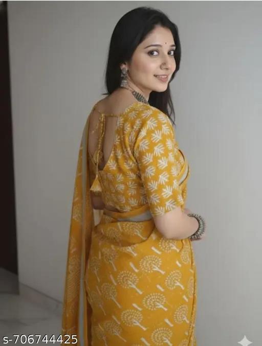 Jaipuri Pure Cotton Mulmul Printed Saree With Blouse/Cotton Saree/Bollywood partywear saree/New cotton saree/party wear saree/trendy saree - NJORA LUXURY FASHION