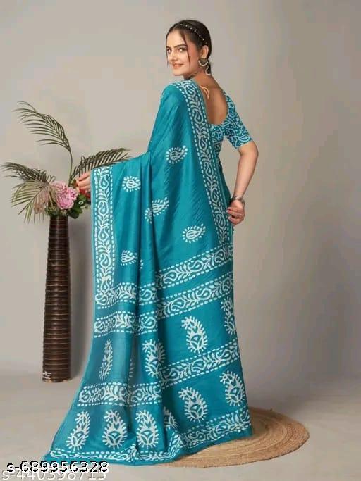 Pure Cotton Saree with Price| 100% Cotton Saree | Mulmul Cotton Saree | Daily Wear Cotton Saree | Batik Print Pure Cotton - NJORA LUXURY FASHION