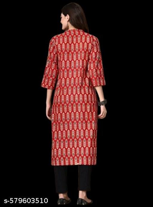RED BUUTI KURTY - NJORA LUXURY FASHION