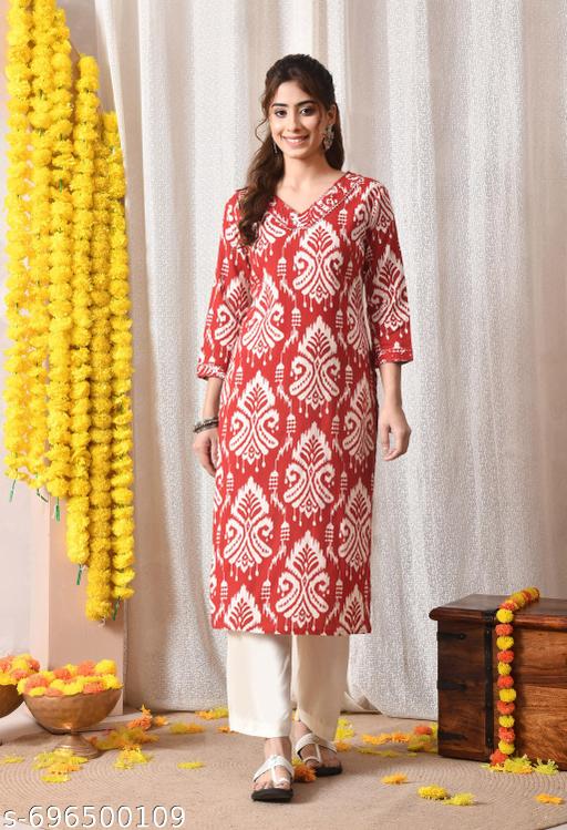  EMB IKAT MAROON YOK KURTA - NJORA LUXURY FASHION