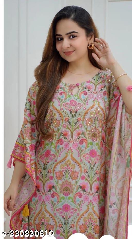 Aishani Ensemble rayon Kurti kaftan - NJORA LUXURY FASHION