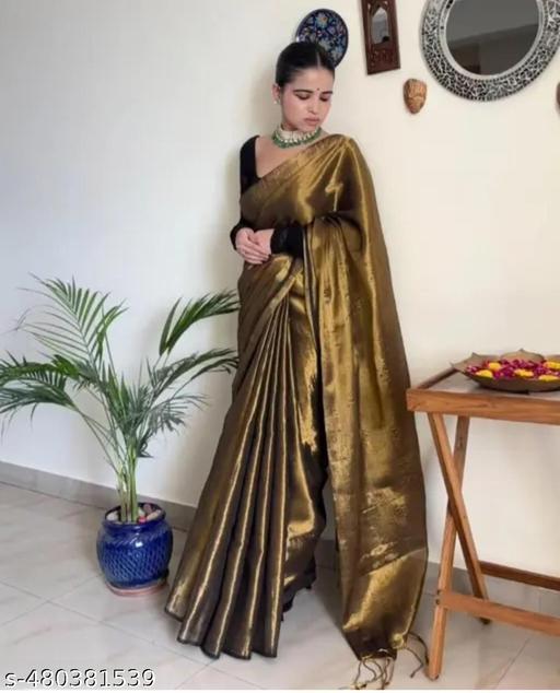 Very soft and comfortable tissue cotton sari - NJORA LUXURY FASHION