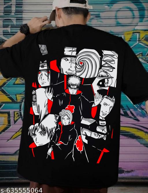 NARUTO Anime oversize cotton Tshirt Lover Round Neck T Shirt for Boys and Girls - Home
