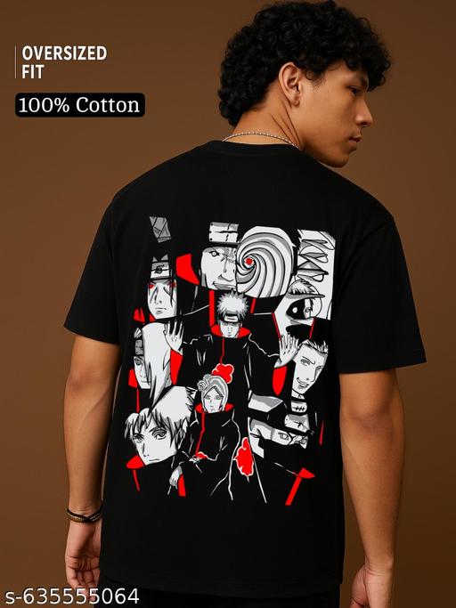 NARUTO Anime oversize cotton Tshirt Lover Round Neck T Shirt for Boys and Girls - Home