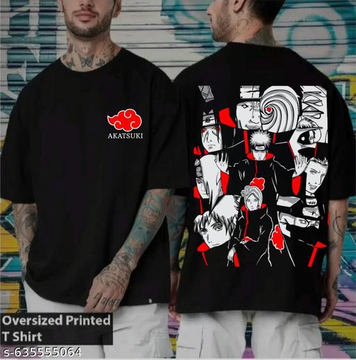 NARUTO Anime oversize cotton Tshirt Lover Round Neck T Shirt for Boys and Girls - Home