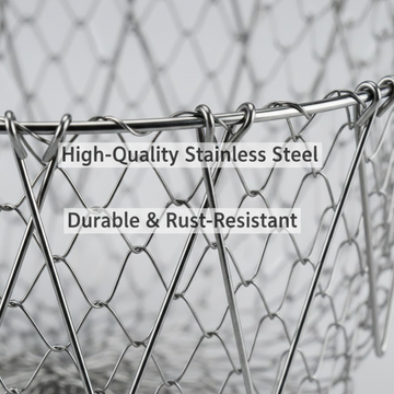 Foldable Stainless Steel Chef Strainer Basket - 12 in 1 Kitchen Tool - offerbuy