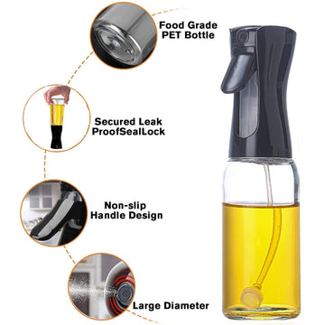 Glass Premium Oil Spray Bottle 300ml - Fine Mist Dispenser - offerbuy