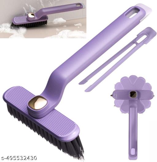 Multi-Function Bathroom Plastic Cleaning Brush,Tiles Cleaning Brush,Hard Bristle Rotating Crevice Gaps Cleaning Brushes for Bathroom,Floor Cleaner Brush (Multi-Colour) - offerbuy