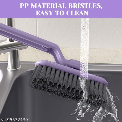 Multi-Function Bathroom Plastic Cleaning Brush,Tiles Cleaning Brush,Hard Bristle Rotating Crevice Gaps Cleaning Brushes for Bathroom,Floor Cleaner Brush (Multi-Colour) - offerbuy