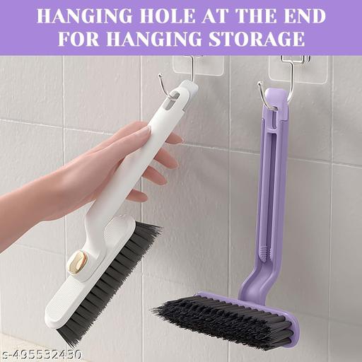 Multi-Function Bathroom Plastic Cleaning Brush,Tiles Cleaning Brush,Hard Bristle Rotating Crevice Gaps Cleaning Brushes for Bathroom,Floor Cleaner Brush (Multi-Colour) - offerbuy