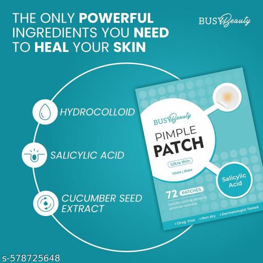 Busy Beauty Hydrocolloid Pimple Patches With 0.5% Salicylic Acid To Reduce Acne & Pimples 72 Patches   - Piktocart