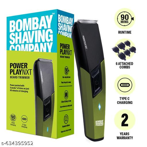 POWER PLAY NXT BEARD TRIMMER Trimmer 90 min Runtime 6 Length Settings (Green) - Piktocart