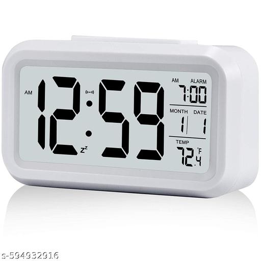 Alarm Clock, Digital Clock, Table Clock for Students, Watch Timer for Study, Home, Bedroom, Kitchen,Loud Desk Alarm Clocks for Heavy Sleepers with Automatic Sensor,Time,Date &Temperature - Piktocart