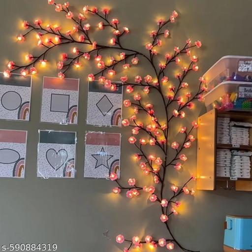 LED Tree Branch Lights for Wall, Branch Lights, Cherry Blossom Lights Vine Lights with 8 Lighting Modes Cherry Blossom Garland Willow Vine - Piktocart