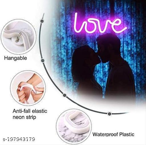 Love Neon LED Light Sign, Pink, USB Powered, Table & Room Decoration Night Light, Romantic Gift best use for any decoration (Pink) - Piktocart
