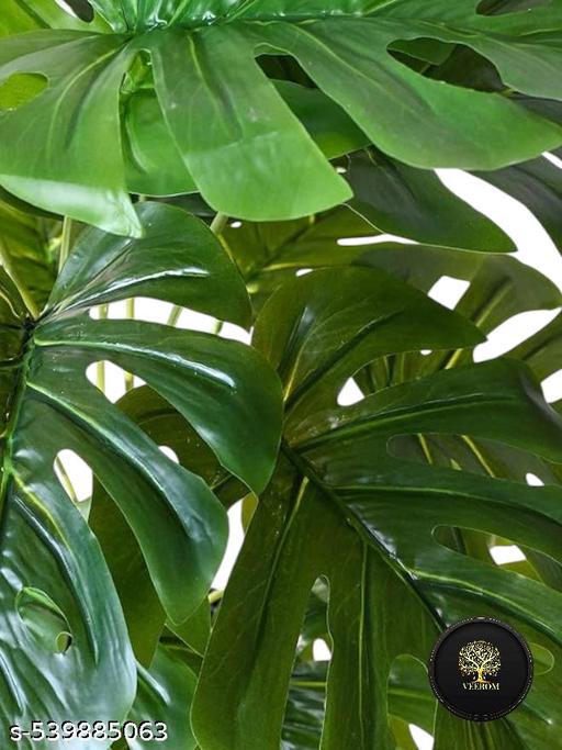 Artificial Monstera Plant | 18 Long Leaves | 60 CM Long | without Pot - Piktocart