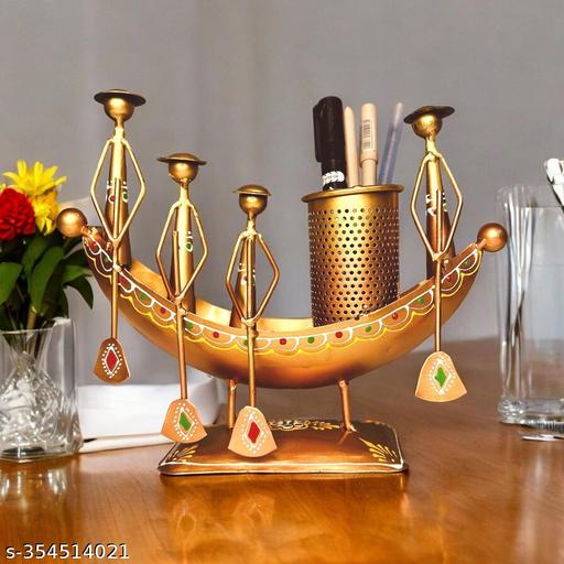 Metal Decorative Boat Pen Stand - Piktocart