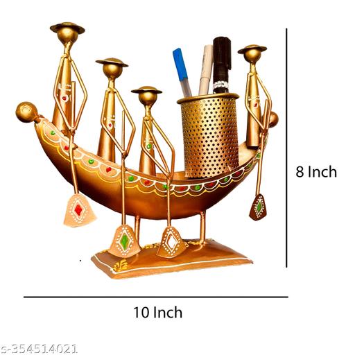Metal Decorative Boat Pen Stand - Piktocart
