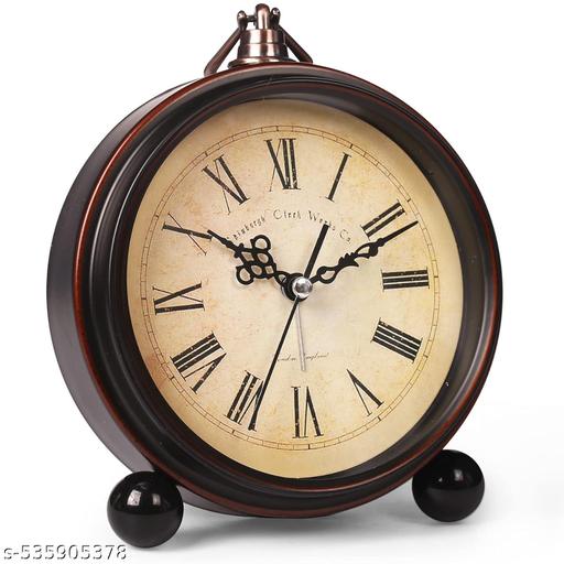 kadio Plastic Battery Alarm Clock,Night Light,Vintage Hangable Super Silent Non Ticking Analog Clock for Bedroom, 10 Cm X 10 Cm,Black - Piktocart