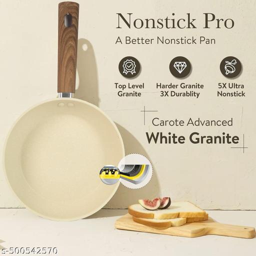 GiPP Nonstick Frying Pan Skillet -20Cm White Granite Non Stick Pans, Omelette Pan with Heat-Resistant Handle, Compatible with All Stovetops, PFOA Free - Piktocart