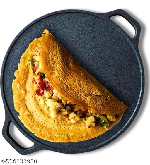 30 cm Cast Iron Dosa Tawa | Super Durable (Lasts for Generations) | Retains Heat for Long Time | 10 Year Warranty - Piktocart