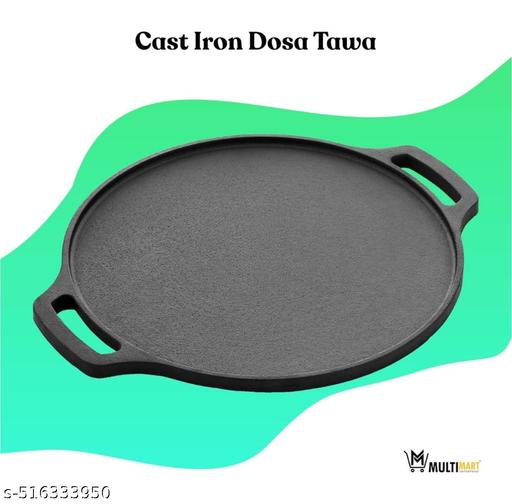30 cm Cast Iron Dosa Tawa | Super Durable (Lasts for Generations) | Retains Heat for Long Time | 10 Year Warranty - Piktocart