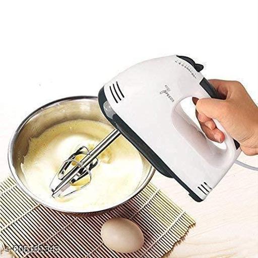  Multifunctional Hand Mixer for Egg Beater and Food Blender with 7 Speed Handheld Processor Automatic Electric Kitchen Tool (White) - Piktocart