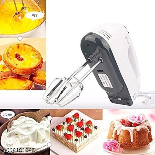  Multifunctional Hand Mixer for Egg Beater and Food Blender with 7 Speed Handheld Processor Automatic Electric Kitchen Tool (White) - Piktocart
