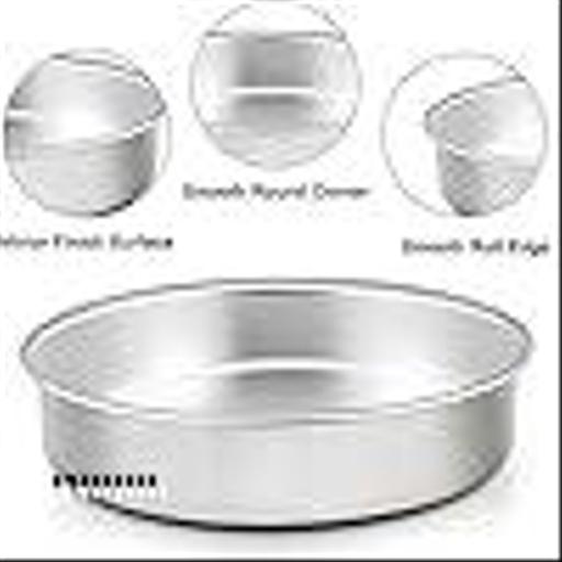 Aluminium Round Cake Mould Set (5, 6, 7 Inch) | Heavy Aluminium Baking Pan | Cake Tin for Oven Baking - Piktocart