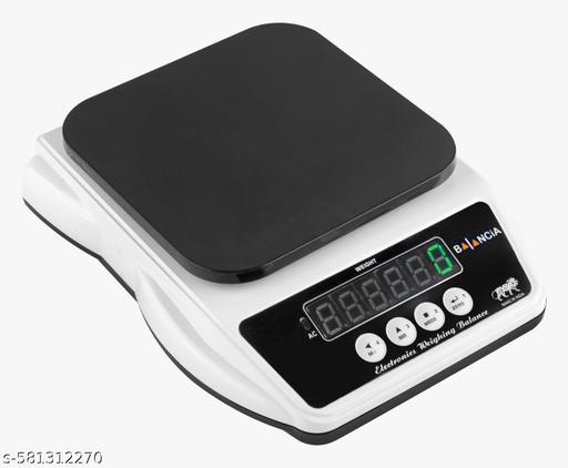 10kg Rechargeable Ultra Slim Weighing Machine for Home, Kitchen & Shop Use - Piktocart
