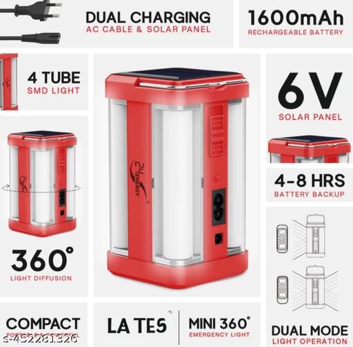 4 Tube 360 Degree Extra Bright withÂ Charging Rechargeable Lantern Emergency Light Lantern Emergency Light - Piktocart