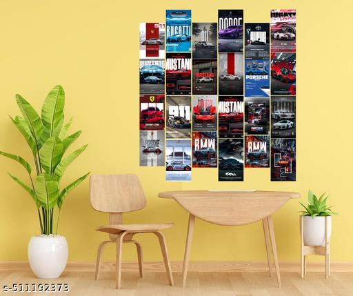 Aesthetic Car Wall Collage Kit || 24pcs (4×6inch) car Aesthetic Posters For Room Decoration Water Resistant Paper Comes With Adhesive Tape (Car ) - Piktocart