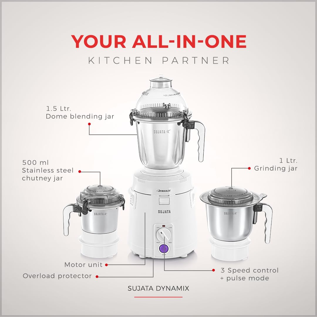 Sujata Dynamix 900W Mixer Grinder - Piktocart